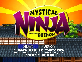 Mystical Ninja Starring Goemon (USA) Title Screen